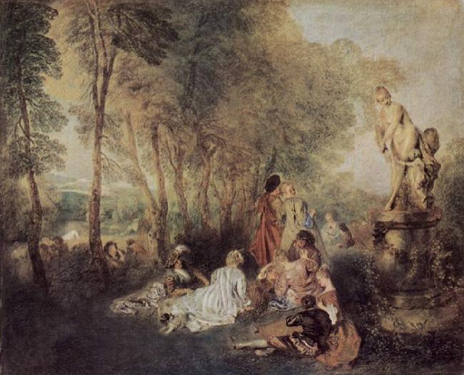 Jean-Antoine Watteau Fetes galantes oil painting picture